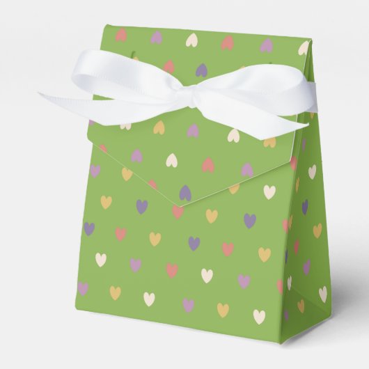 Ballotins Coeurs Polka sur vert vert (Verso)