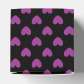 Ballotins Coeurs polka violet sur noir (Haut)
