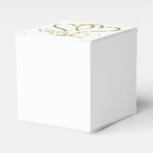 Ballotins Cœurs pour toujours or sur fond blanc