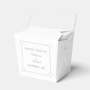 Ballotins Coeurs romantiques Moderne Blanc Simple Mariage