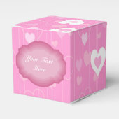Ballotins Coeurs rose et blanc Motif Cube Ballotin (Verso)