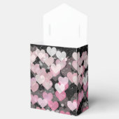 Ballotins Coeurs roses Parties scintillant Faux Noir Bow (Ouvert)