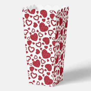 Ballotins Cœurs Roses Rouges Motif Minimaliste Saint-Valenti