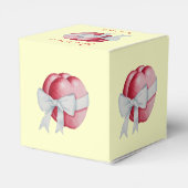 Ballotins coeurs rouges attachés avec des arcs blancs pour l (Arrière)