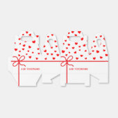 Ballotins Coeurs Rouges Et Ruban Personnalisé (Déplié)