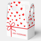 Ballotins Coeurs Rouges Et Ruban Personnalisé (Ouvert)