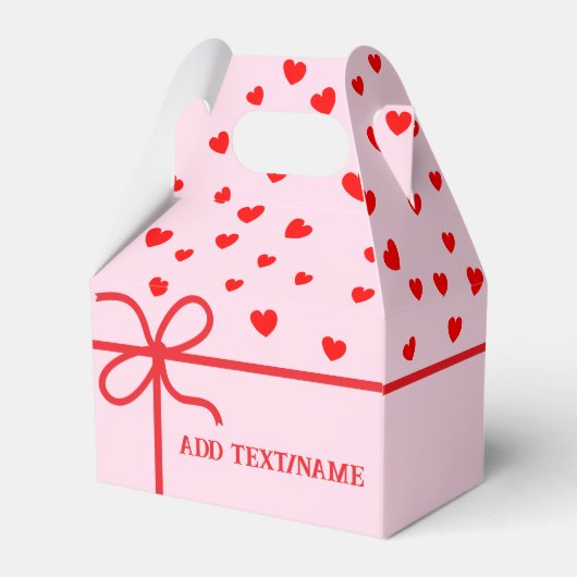 Ballotins Coeurs Rouges Et Ruban Personnalisé (Arrière)