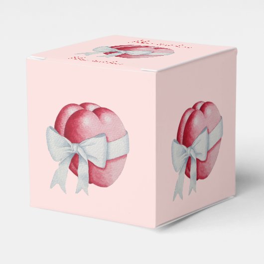 Ballotins Coeurs rouges romantiques attachés avec un ruban b (Verso)