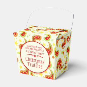 Ballotins Coffret cadeau en cachemire de Noël rouge crème