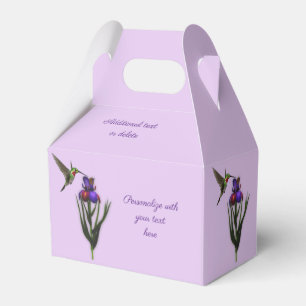 Ballotins Colibri et fleur d'iris personnalisé