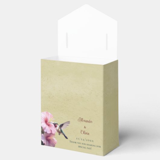 Ballotins Colibri et Mariage d'Hibiscus | Jaune (Ouvert)