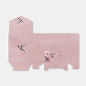 Ballotins Colibri et Mariage d'Hibiscus | Rose (Déplié)