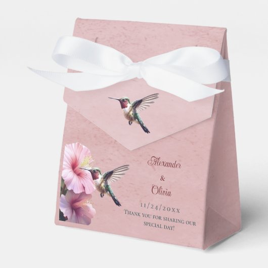 Ballotins Colibri et Mariage d'Hibiscus | Rose (Verso)