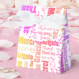 Ballotins Collage de mots multilingues couleurs arc-en-ciel
