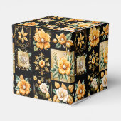 Ballotins Collage de Noël avec des fleurs d'or et de blanc (Arrière)