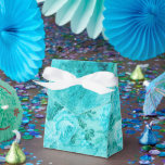 Ballotins Collage de roses bleues en détresse<br><div class="desc">Belle boîte de faveur avec des illustrations de roses et des éléments éphémères vintage en détresse en bleu</div>