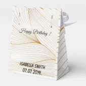 Ballotins Collection de lignes de feuilles blanches dorées m (Arrière)