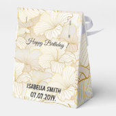 Ballotins Collection de lignes florales blanches dorées mode (Arrière)