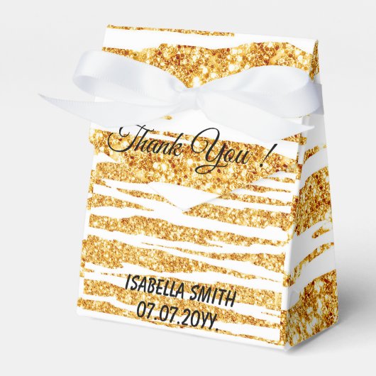 Ballotins Collection populaire Boho Glitter Blanc Or Tiger (Verso)