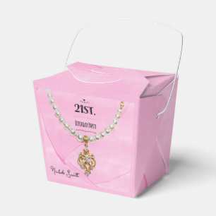 Ballotins Collier Perle Rose Élégant 21e Anniversaire