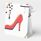 Ballotins Colonne rouge à pois à talon élevé (Arrière)