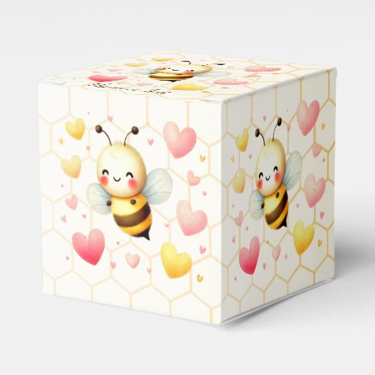 Ballotins Coloré Happy Little Honey Bee Baby shower mignon (Verso)