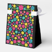 Ballotins Coloré Quinceañera Fleurs mexicaines Papier Napkin (Arrière)