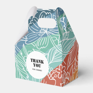 Ballotins Coloré Retro Super Arc-en-ciel Floral Anniversaire