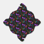 Ballotins Colorful Party Masks Celebration Collage Black (Déplié)