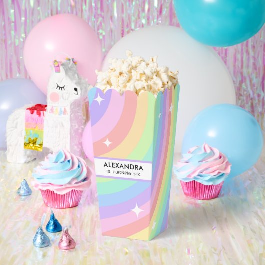 Ballotins Colorful Rainbow 6th Birthday Popcorn (Fête)