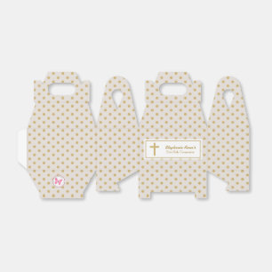 Ballotins Communion beige avec Pois d'or