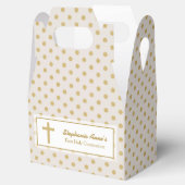 Ballotins Communion beige avec Pois d'or (Ouvert)