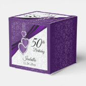 Ballotins Conception de fête d'anniversaire florale violette (Arrière)