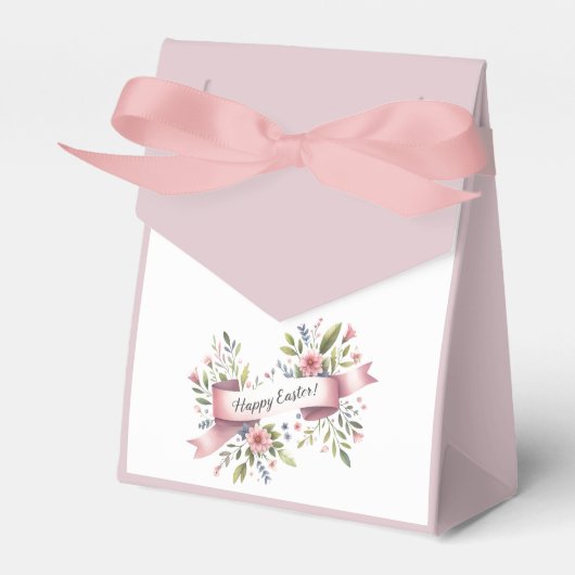 Ballotins Conception de Pâques à fleurs pastel avec ruban ro (Verso)
