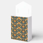 Ballotins Conception florale moderne sarcelle et orange (Ouvert)