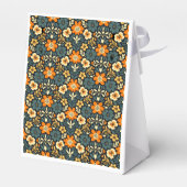 Ballotins Conception florale moderne sarcelle et orange (Arrière)