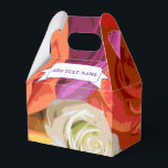 Ballotins Conception florale nom personnalisé<br><div class="desc">Conception florale colorée. Boîtes de faveur personnalisées. Modifier le texte pour personnaliser. Idée de décoration de fête.</div>