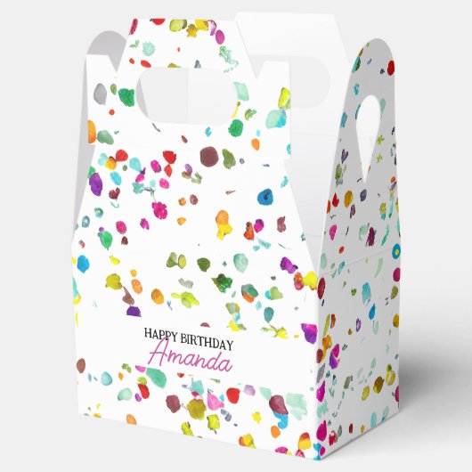 Ballotins Confetti coloré mignon 1er anniversaire (Ouvert)