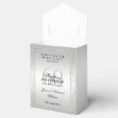 Ballotins Confetti en argent élégant 60e Merci Mariage (Ouvert)