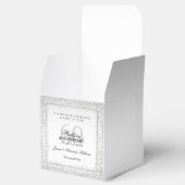 Ballotins Confetti en argent élégant 60e Merci Mariage (Ouvert)