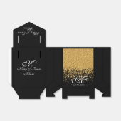 Ballotins Confettis dorés sur fond noir (Déplié)