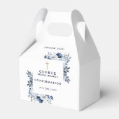 Ballotins Confirmation de la modernité botanique bleu marine (Verso)