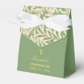 Ballotins Confirmation Green Feuille Foliage vert Script (Verso)