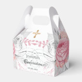 Ballotins Confirmation rose floral argent moderne fille (Verso)