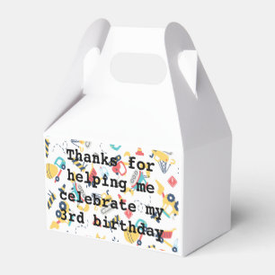 Ballotins Construction camions jaunes voiture 3e anniversair