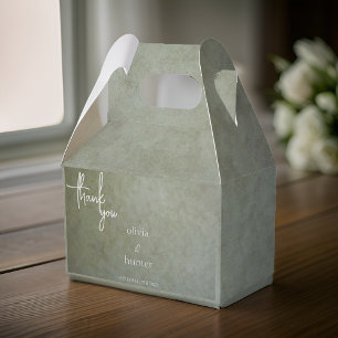 Ballotins Contemporain Golden Sage Faux Suede Paint Mariage