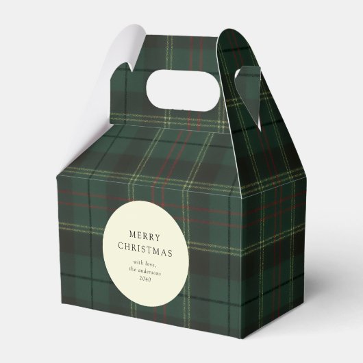 Ballotins Cookie de fête classique vert plaid (Verso)