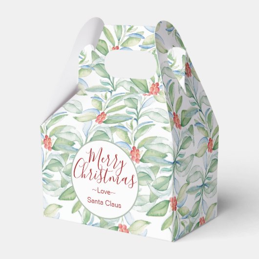 Ballotins Cookie de Noël à la verdure aquarelle (Verso)