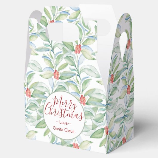 Ballotins Cookie de verdure de Noël à l'aquarelle (Ouvert)