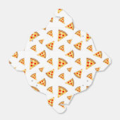 Ballotins Cool et amusante pizza tranches motif sur blanc (Déplié)